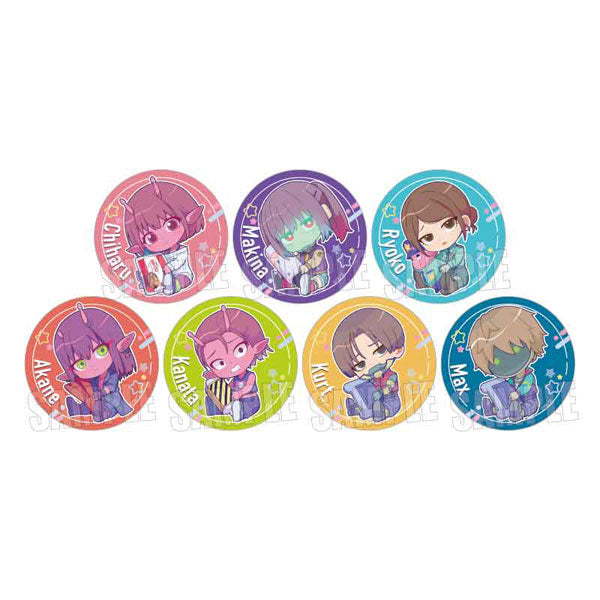 Trading Can Badges Anime "Galaxy Express Milky☆Subway" / Gyugyutto 1 Box of 7 [Bell House][Trading]