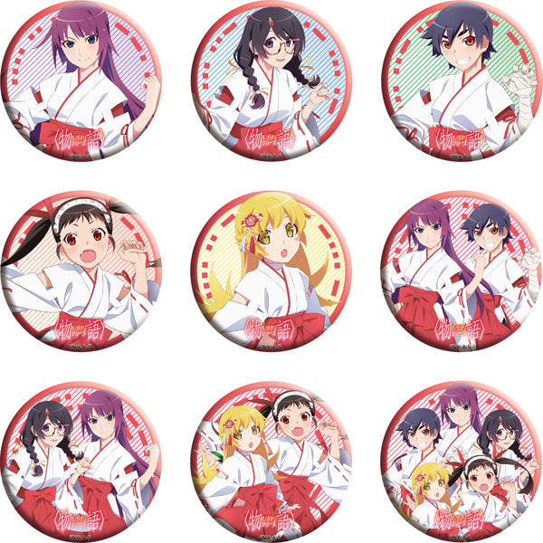 Monogatari Series Trading Can Badge, 1 box of 9 [Bellfine][Trading]