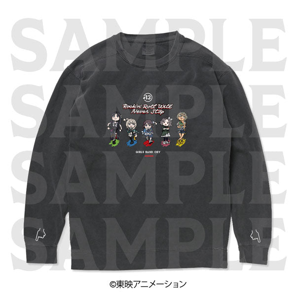 Anime "Girls Band Cry" Crewneck Long T-shirt "Original Deformed Illustration" L [Edith][GOODS]