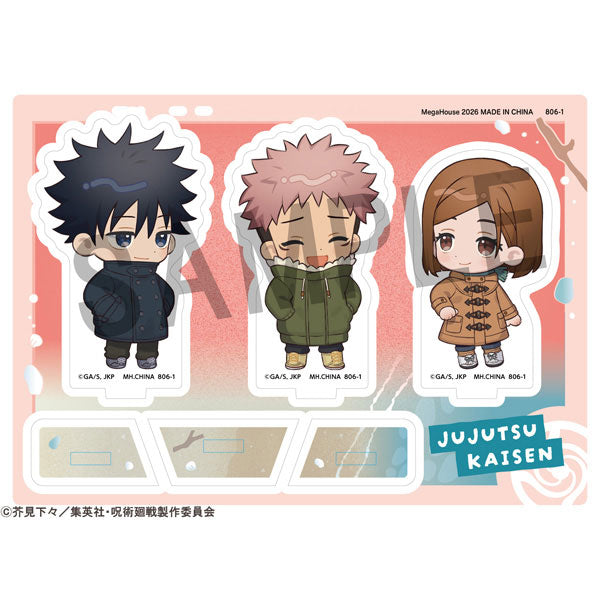 Acrylic Stand Buddy Colle Anime "Jujutsu Kaisen" 5th Anniversary C Megumi Fushiguro, Yuji Itadori, Nobara Kugisaki [Megahouse][GOODS]