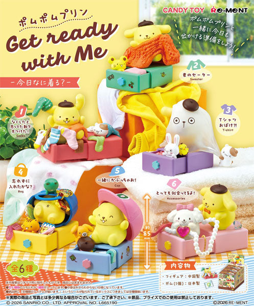 ポムポムプリン Get ready with Me -今日なに着る?- 1箱6個入り [リーメント][キャンディトイ]