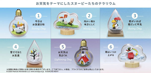 SNOOPY WEATHER Terrarium 1Box, 6 Pieces [RE-MENT][Figure]