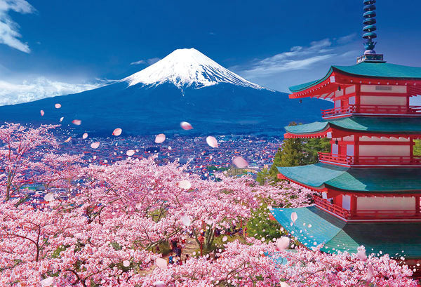 1000-138 春の富士と浅間神社 [ビバリー][ジグソー]