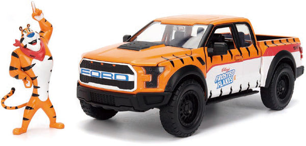 ケロッグ・チートス1/24スケールダイキャストミニカー フィギュア付き  フォード F-150ラプター2017+トニー・ザ・タイガーフィギュア [JADA TOYS][フィギュア]