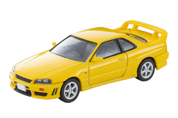 LV-N365a Nissan Skyline 2-Door Sports Coupe 25GT TURBO with Optional Parts (Yellow) 1998 [Tomytec][Mini Car]