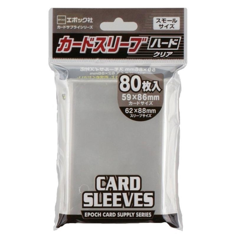 Card Sleeves, Small Size, Hard (Sleeve size 62 x 88mm), 80 sleeves, Thickness: 0.09mm [Epoch][Card Supply]