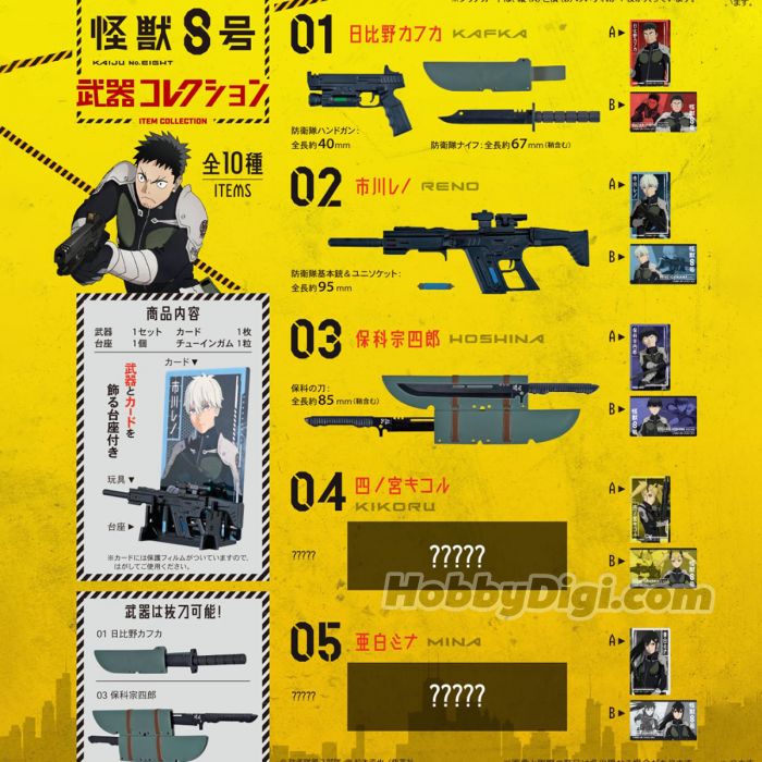 怪獣8号 武器コレクション(ガム) 1箱 10個入[エフトイズ・ コンフェクト][キャンディトイ][新作]