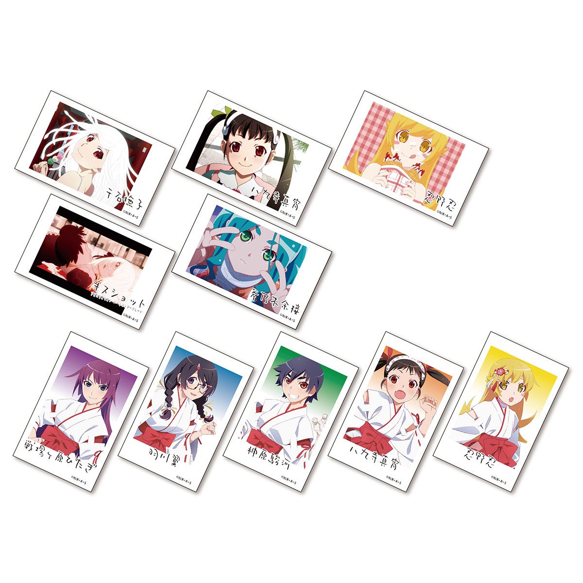 Monogatari Series Trading Photo-style Cards Box of 10 [BellFine][Trading]