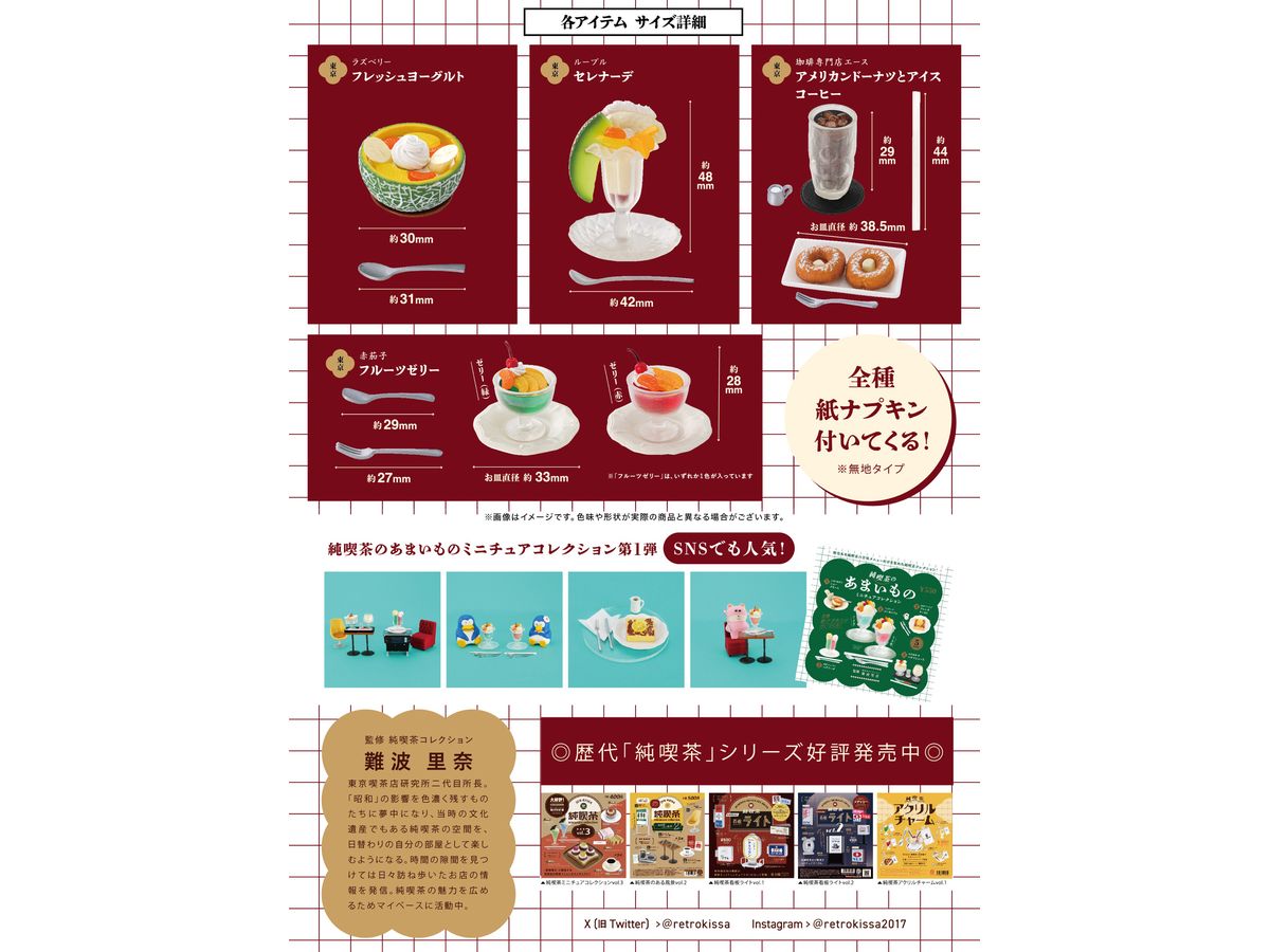 純喫茶のあまいもの ミニチュアコレクション 第2弾 BOX版 1個[ケンエレファント][Tフィギュア][新作]