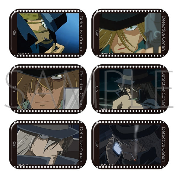 Detective Conan Square Can Badge Collection / Gin - Box of 6 [Movic][Trading]