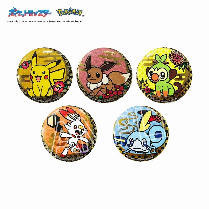 Pokemon Paper Cutout Series Foil Stamped Can Badge A (Box of 5) [Twinkle][Trading]