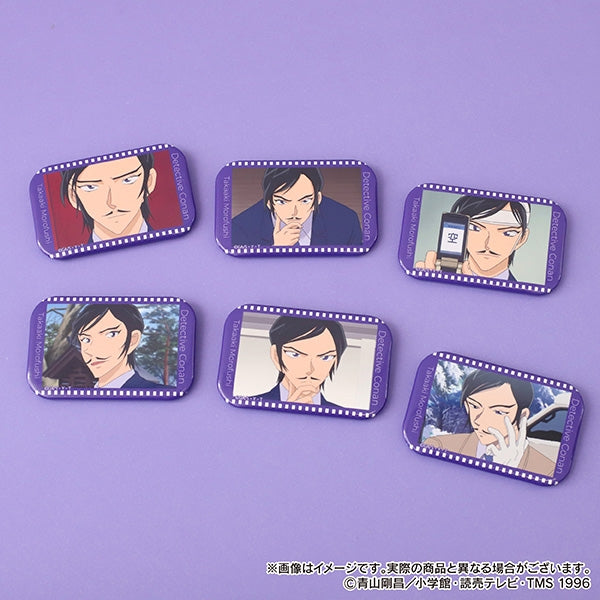 Detective Conan Square Can Badge Collection / Takaaki Morofushi, 1 box of 6 [Movic][Trading]
