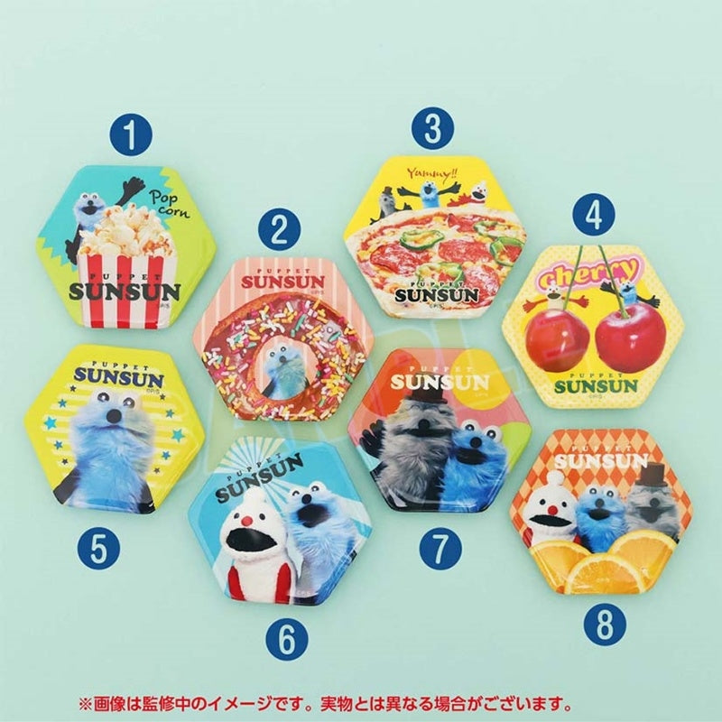 Puppet SSUNSSUN Hexagon Can Badge Collection 1 Box / 8 Pieces [Ensky][Trading]