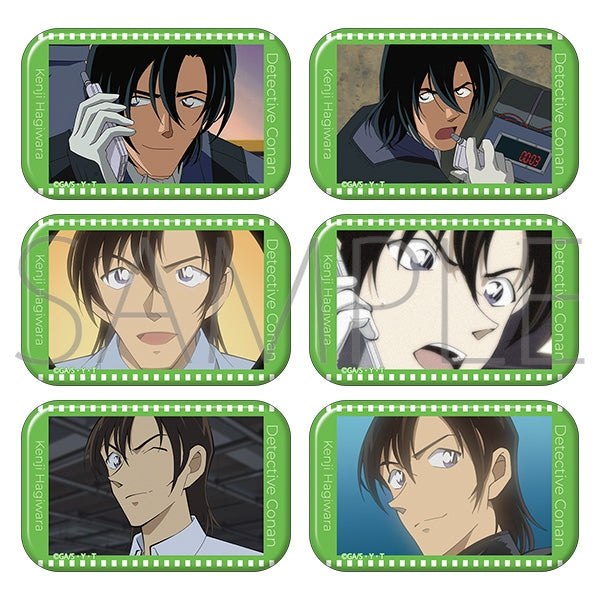 Detective Conan Square Can Badge Collection / Kenji Hagiwara ver. Box of 6 [Movic][Trading]