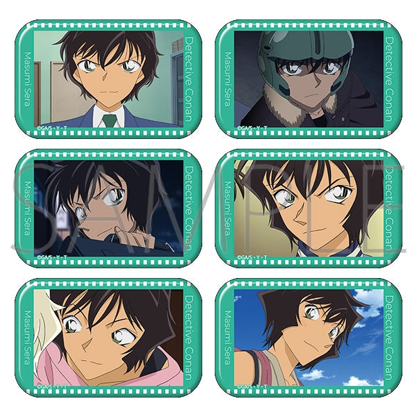 Detective Conan Square Can Badge Collection / Masumi Sera ver., vol.2 (1 box of 6 pieces) [Movic] [Trading]