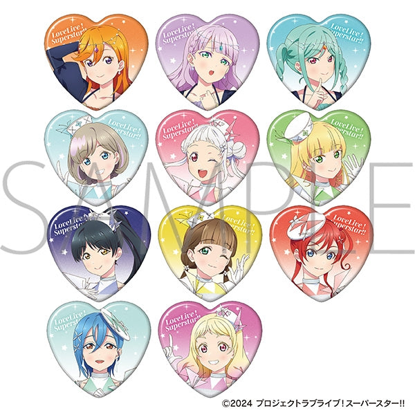 Love Live! Superstar!! Heart-shaped Character Badge Collection Box of 11 [Movic][Trading]