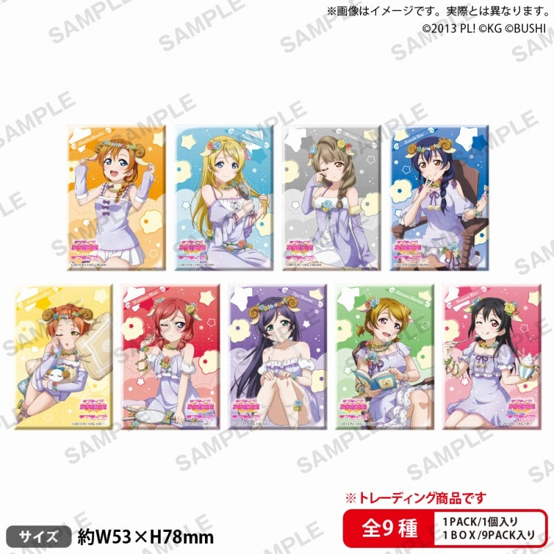 ラブライブ!スクールアイドルフェスティバル  しかくい缶バッジコレクション μ's 不思議の国ver. 1箱9個入り [ブシロード クリエイティブ][トレーディング]