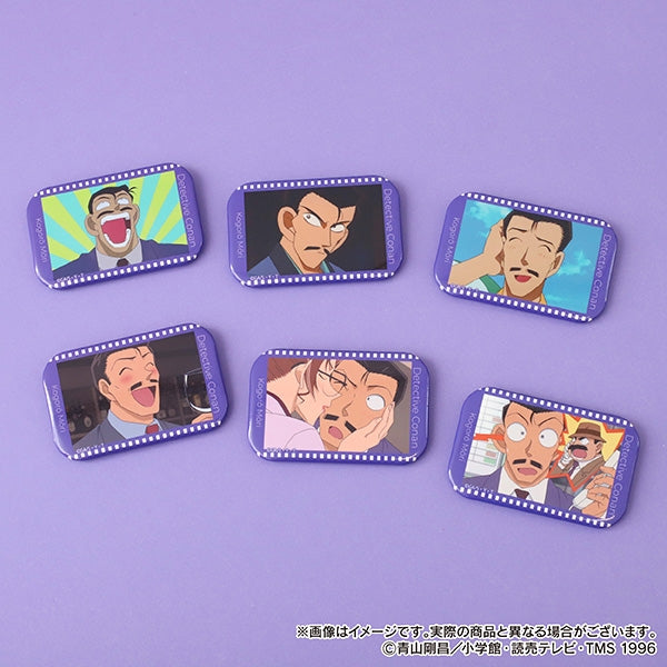 Detective Conan Square Can Badge Collection / Kogoro Mouri 1 Box (6 Pieces) [Movic][Trading]