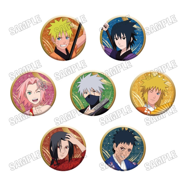 TV Anime "Naruto: Shippuden" Newly Illustrated Can Badge Collection [Dance Performance ver.] 1 box of 7 badges [Medicos Entertainment][Trading]