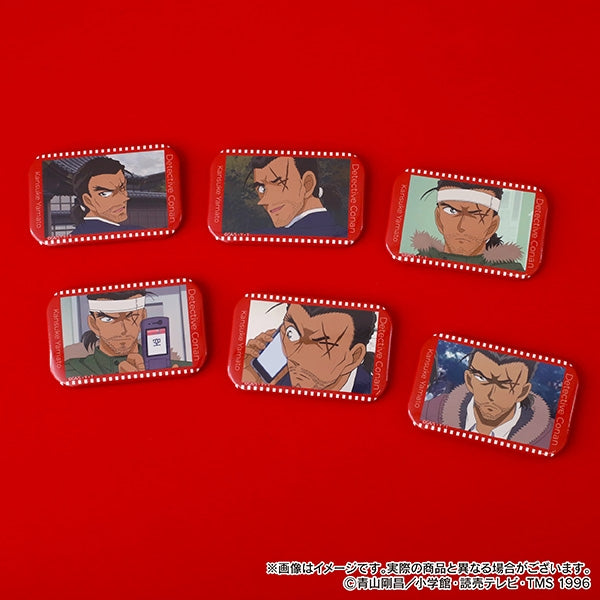 Detective Conan Square Can Badge Collection / Kansuke Yamato 1 Box of 6 Pieces [Movic][Trading]