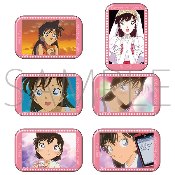 Detective Conan Square Can Badge Collection / Ran Mouri 1 Box (6 Pieces) [Movic][Trading]