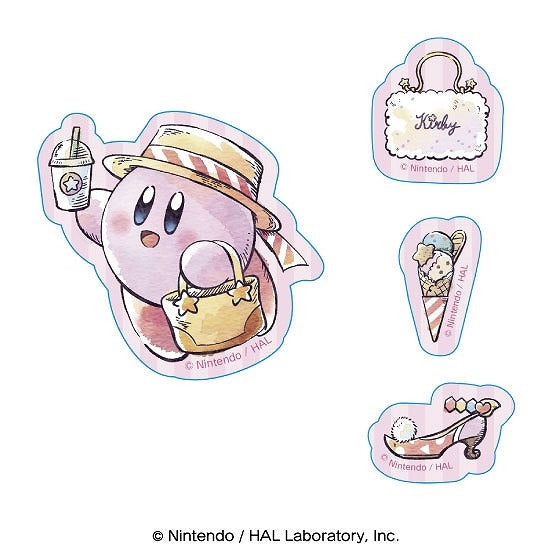 星のカービィ カービィ・サニーデイ ダイカットステッカーミニセット ①ピンク [エンスカイ][GOODS]