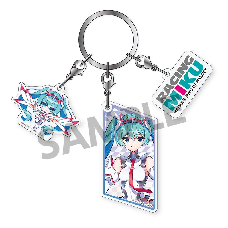 レーシングミク SPA 2025 キービジュアル1 Ver. 3連アクリルキーホルダー [ホビーストック][GOODS]