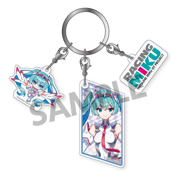 レーシングミク SPA 2025 キービジュアル1 Ver. 3連アクリルキーホルダー [ホビーストック][GOODS]