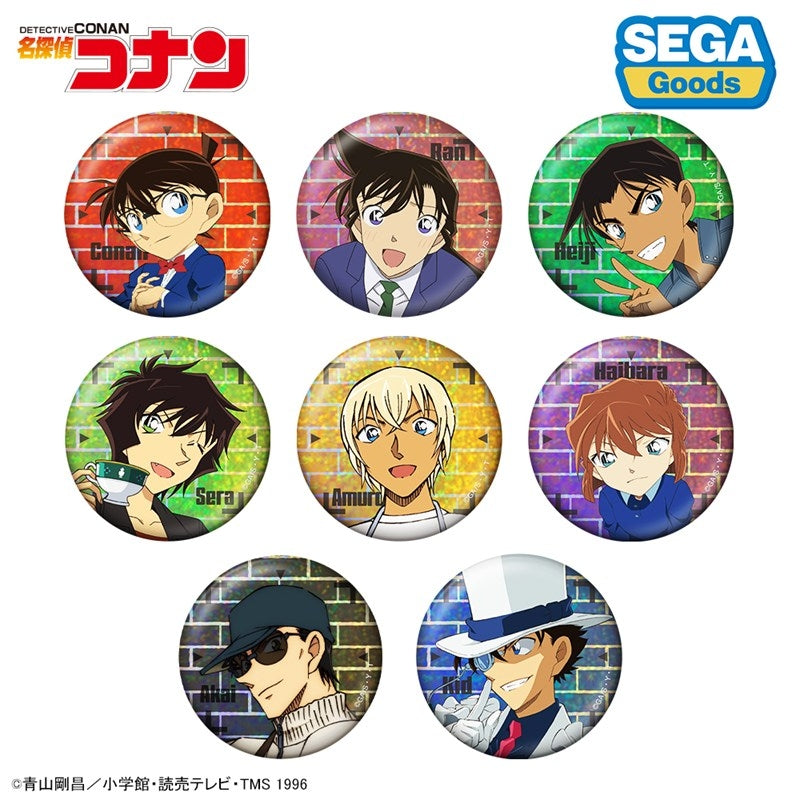 Detective Conan Visual Hologram Can Badge Vol. 1 Box of 8 [Sega Fave][Trading]