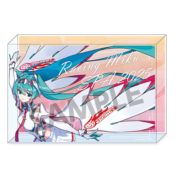 レーシングミク SPA 2025 キービジュアル2 Ver. アクリルブロック [ホビーストック][GOODS]