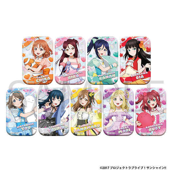 Love Live! Sunshine!! Square Character Badge Collection / Puka Puka Aqours Fair ver. 1 Box of 9 [Movic][Trading]