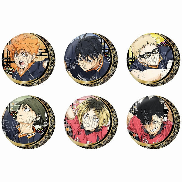 ハイキュー!! 切り絵シリーズ vol.5 箔押し和紙缶バッジ 1箱6個入り [ツインクル][トレーディング]