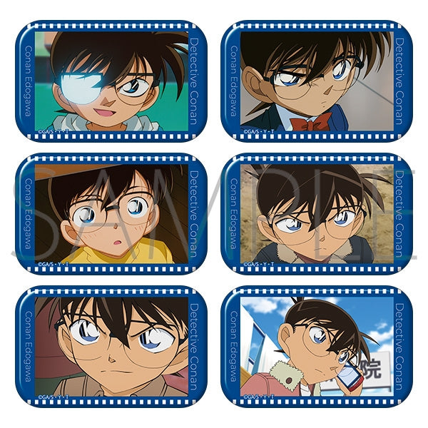 Case Closed Square Pin Badge Collection / Conan Edogawa Ver., Vol. 2 Box of 6 [Movic] [Trading]
