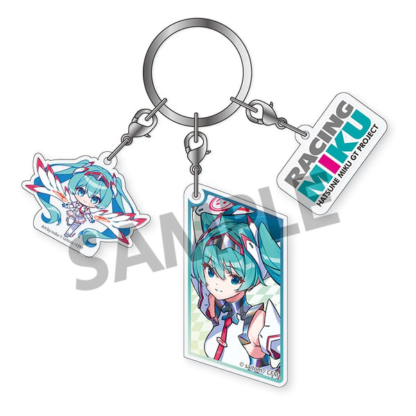 レーシングミク SPA 2025 キービジュアル2 Ver. 3連アクリルキーホルダー [ホビーストック][GOODS]