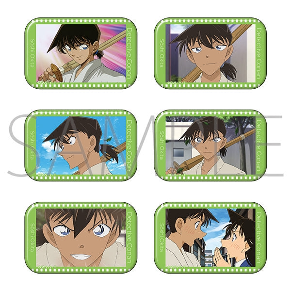Detective Conan Square Can Badge Collection / Okita Soshi [Movic] [Trading] 6 pieces per box