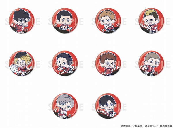 ハイキュー!! わちゃっと!トレーディング缶バッジ 音駒 1箱10個入り [ソル・ インターナショナル][トレーディング]