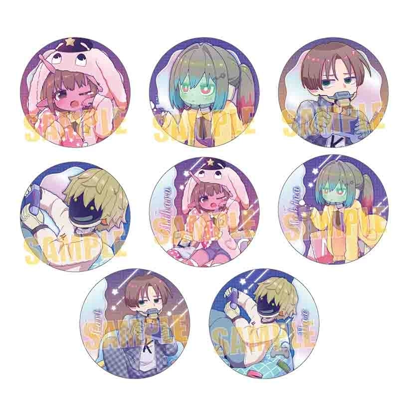 トレーディング缶バッジ アニメ『銀河特急 ミルキー☆サブウェイ』/パジャマパーティー 1箱8個入り [ベルハウス][トレーディング]