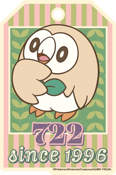 Pokemon Travel Sticker Retro Sticker Collection 17. Rowlet [ensky][Character Goods]