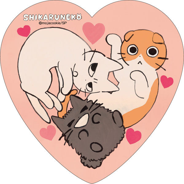 しかるねこ ダイカットステッカー ハート [ensky(エンスカイ)][キャラグッズ]
