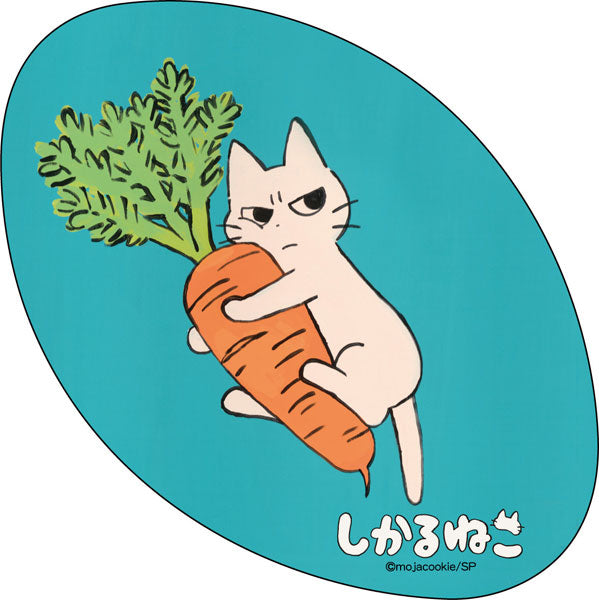 しかるねこ ダイカットステッカー オーバル [ensky(エンスカイ)][キャラグッズ]