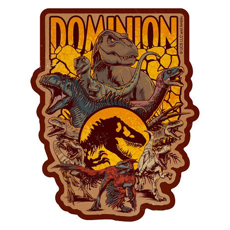 ジュラシックワールド 新たなる支配者 JURASSIC WORLD DOMINION トラベルステッカー ALL DINOSAURS [ensky(エンスカイ)][キャラグッズ]
