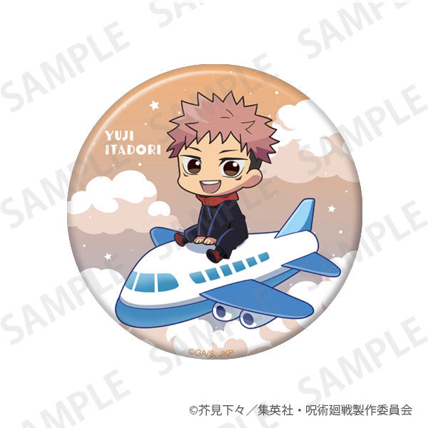 呪術廻戦 きらきら缶バッジ+75 飛行機ver. 虎杖悠仁[KADOKAWA][GOODS][新作]