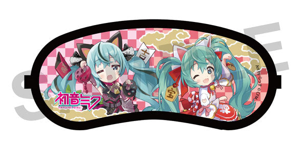 ｢初音ミク×招き猫｣ 高枕安眠アイマスク Art by らっす[KADOKAWA][GOODS][新作]
